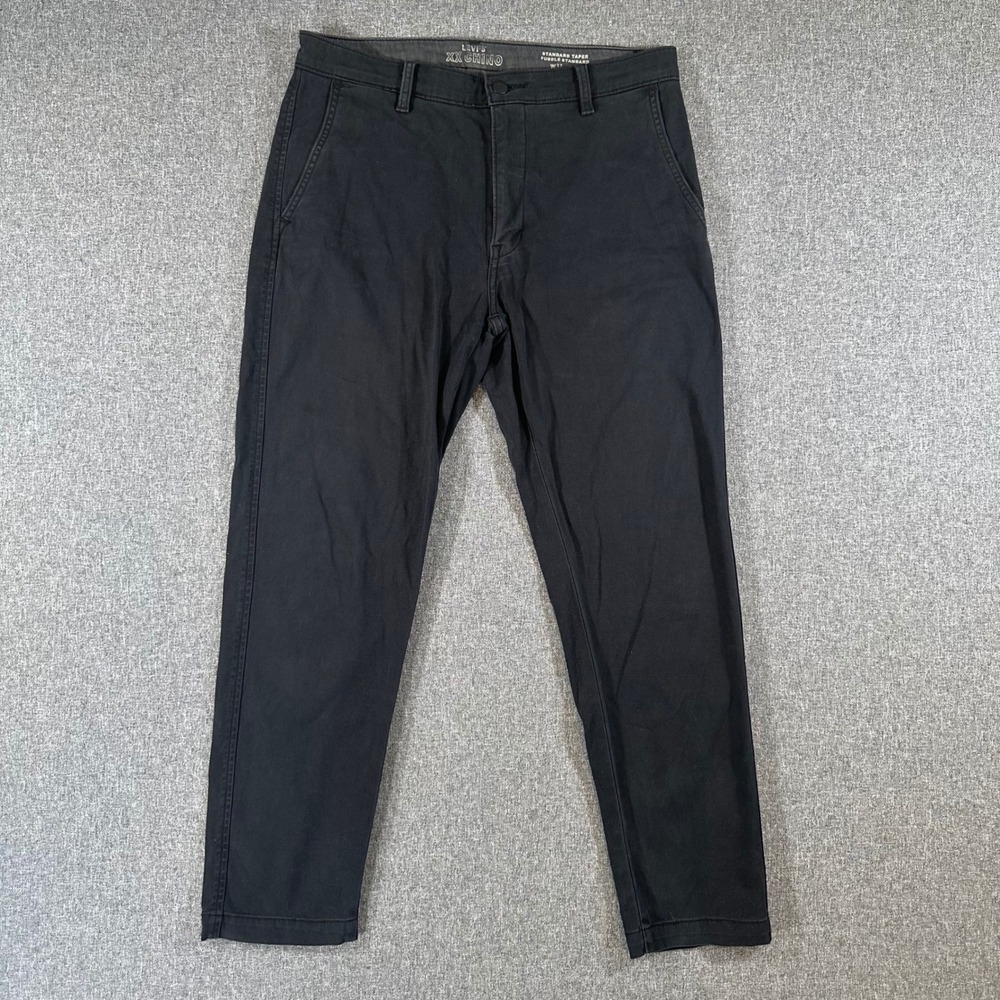 Levis‎ XX Chino Standard Taper Mens 32x30 Black Stretch Cotton Pants 17196-0005